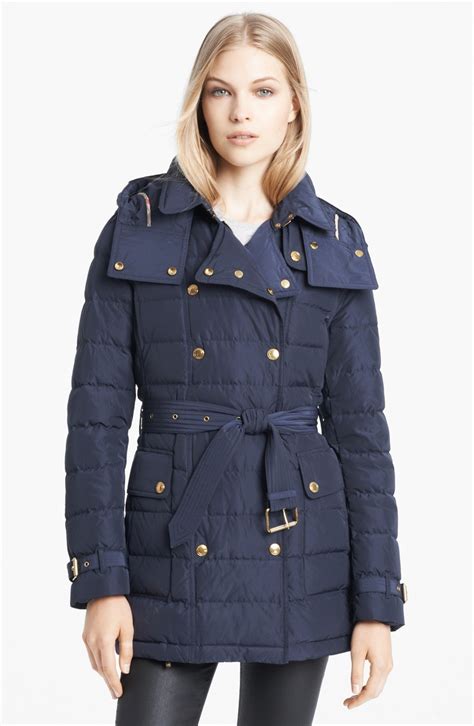 burberry brit navy jacket|burberry brit winter down jacket.